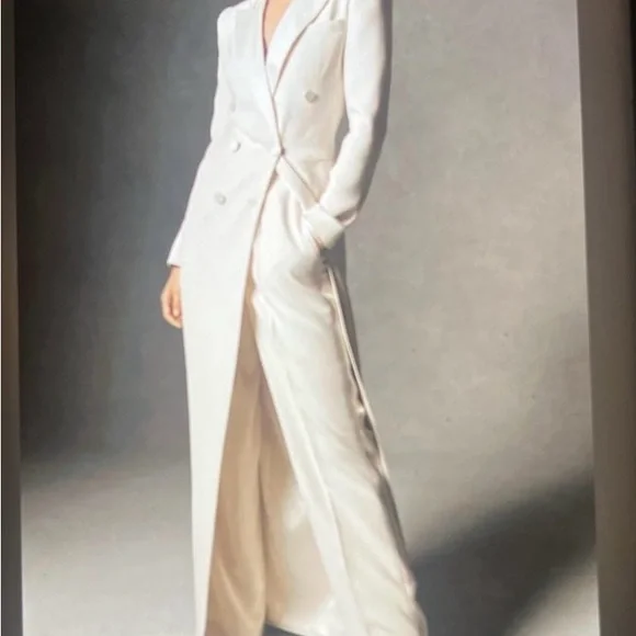 StyleWe long fitted white blazer - Picture 1 of 4